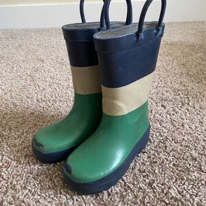 Kids Green and Blue Rain Boots